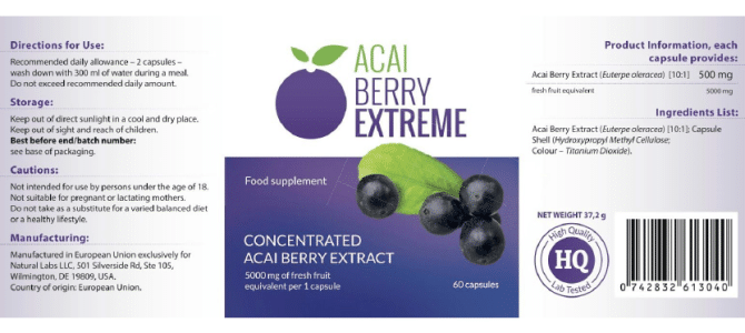 Wszystko, co musisz wiedzieć o Acai Berry Extreme